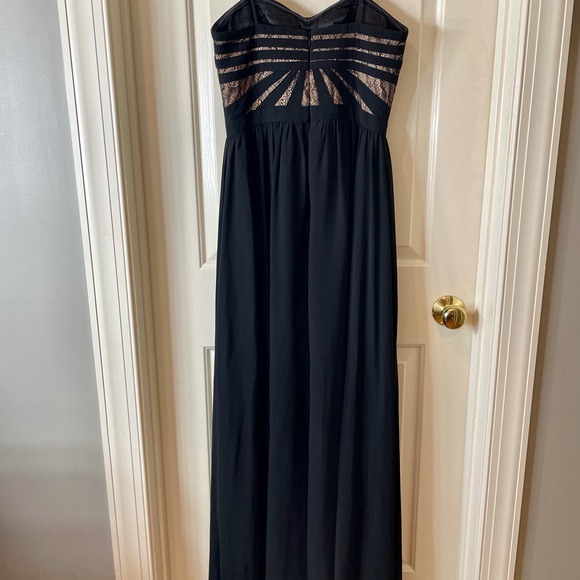 Aidan Mattox Strapless Lace Chiffon Dress - Picture 6 of 10